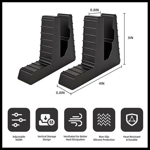 Rayjee 2-Pack Vertical Gaming Laptop Stand for Desktop in Saudi Arabia