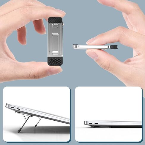 Laptops Stand Aluminum Portable Foldable Laptop Stand Invisible Cooling Risers Adjustable Heights Aluminum Laptop in Kuwait
