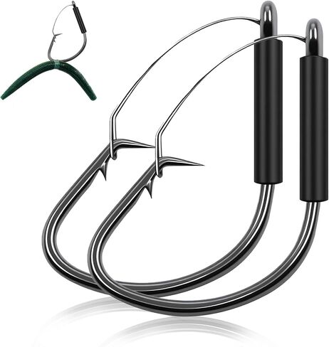 9KM DWLIFE Weedless Wacky Rig Hooks, 25-Pack Wacky Worm Hooks for Bass in Saudi Arabia