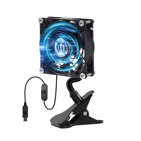 3.62" 92mm Quiet USB Clip on Fan with Strong Clamp and On/Off Switch in Kuwait