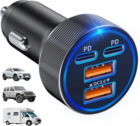 USB C Car Charger, 90W Super Fast Cigarette Lighter Adapter, 30% Smaller in Saudi Arabia