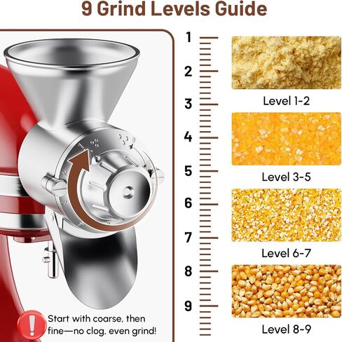 HOZODO Grain Mill Attachment for KitchenAid Stand Mixer, All Metal in Saudi Arabia
