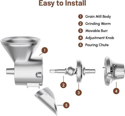 HOZODO Grain Mill Attachment for KitchenAid Stand Mixer, All Metal in Saudi Arabia