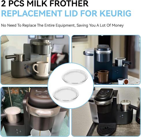 2 Pack Milk Frother Lid for Keurig K-Café Milk Frother Cup Replacement Lid in Kuwait