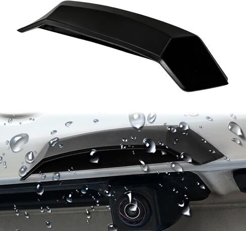 Upgraded Backup Camera Rain Shield for Cars, Silicone Rear View Covers, Wider Longer Design Blocks Water Drops, Clear Reverse Image Guard, Self Adhesive Vehicle Exterior Accessories (Black) in Saudi Arabia