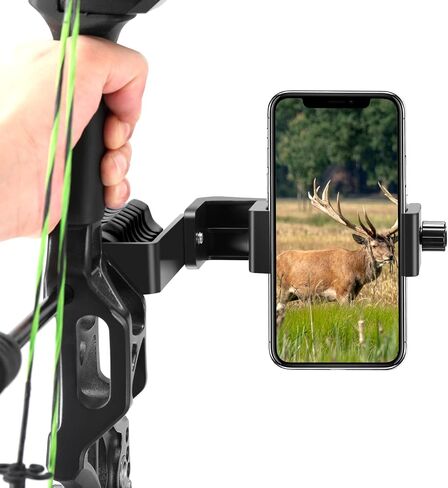 Universal Cell Phone Holder Mount 360° Smartphone Compound Bow Adapter for Smartphone Camera with 2 Installation Methods in Kuwait