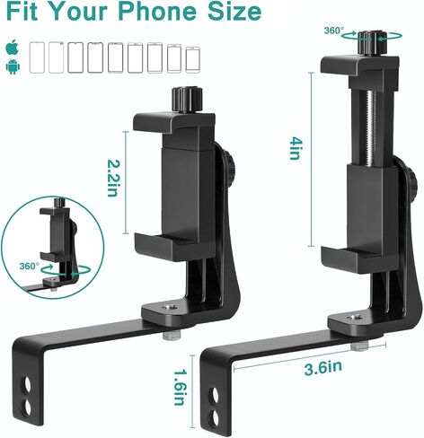 Universal Cell Phone Holder Mount 360° Smartphone Compound Bow Adapter for Smartphone Camera with 2 Installation Methods in Kuwait