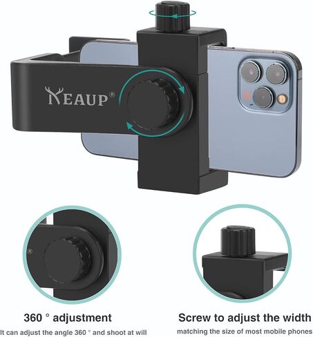 Universal Cell Phone Holder Mount 360° Smartphone Compound Bow Adapter for Smartphone Camera with 2 Installation Methods in Kuwait