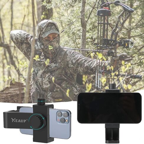 Universal Cell Phone Holder Mount 360° Smartphone Compound Bow Adapter for Smartphone Camera with 2 Installation Methods in Kuwait