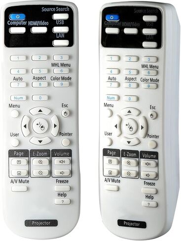 Universal Projector Remote Control fit for EPSON PowerLite Home Cinema Theater System BRIGHTLINK 425Wi 430i 435Wi 475Wi+ 475Wi 480i 485Wi in Kuwait