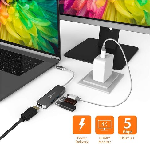 j5create USB-C to HDMI & USB 3.1 2-Port with Power Delivery in Kuwait