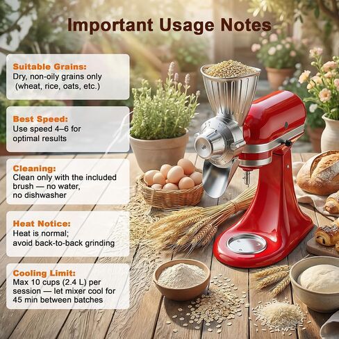 FOCOLLK Grain Mill Attachment for KitchenAid, 9 Levels Flour Mill Grinder in Saudi Arabia
