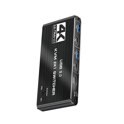 KVM Switch HDTV 2 Ports with USB Data Cable, 4K 60Hz KVM Switch for Monitor in Kuwait