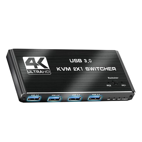 HDTV2.0 KVM Switch Support 4 USB3.0 Peripherals HD Monitor Sharing for PCs in Kuwait