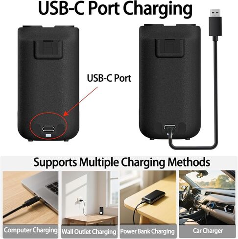 2 حزمة بطارية راديو Mini-5 بقدرة 2200 مللي أمبير في الساعة BC-5M USB-C 8.4 فولت بطارية أصلية قابلة لإعادة الشحن متوافقة مع BF MINI5، MINI-5 جهاز اتصال لاسلكي ثنائي الاتجاه ملحقات جهاز اتصال لاسلكي in Kuwait