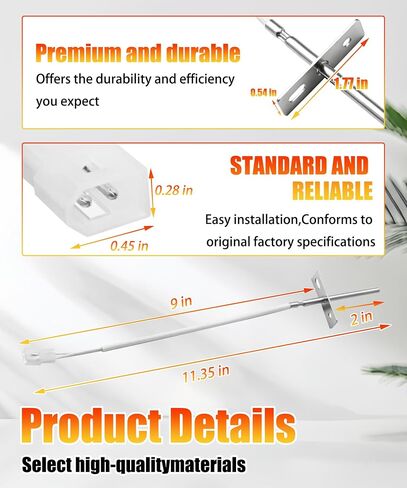 WPY0314907 Range Oven Temperature Sensor Fits for Amana, Caloric, Whirlpool, Maytag Ovens, Replaces AP6024106, 0306529, 4363588, 8189708, Y0306529, Y0314907 Etc in Saudi Arabia