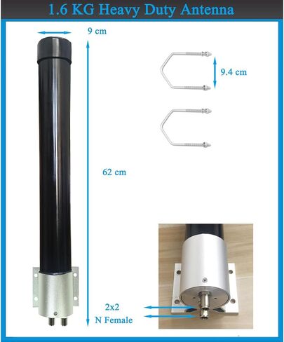 2x2 MIMO 5G External Antenna T-Mobile Outdoor Omni Directional 4G LTE Antennas for N71 Verizon AT&T All US Canadian Carrier with TS-9 SMA Cable in Kuwait