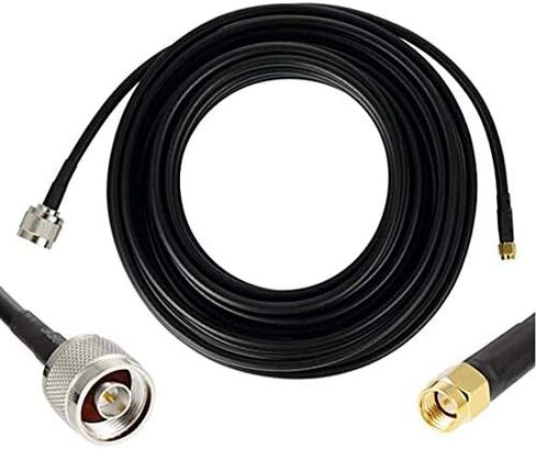 3g 4g Antenna 16dBi Log Periodic Outdoor Antenna 698-2700MHz with N/SMA Male Connector 15 Meters 50-3 Cable (15meters Cable) in Kuwait