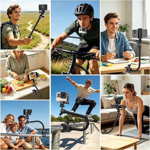 Action Camera Mount, Gooseneck Mount with 1/4" Screw & 360° Ball Head in Kuwait