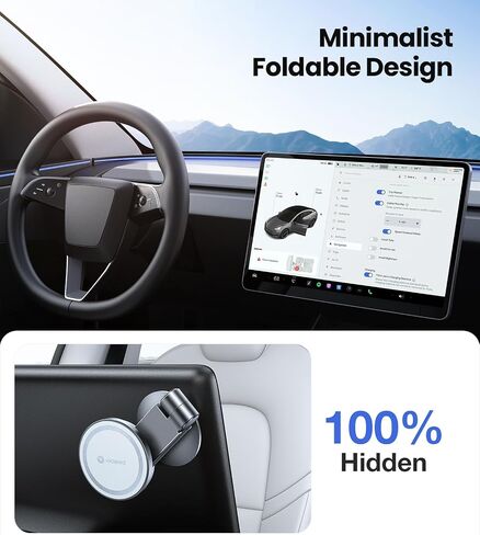 VICSEED Tesla Phone Mount for Model 3/Y, Strongest Magnet & Foldable Hidden in Saudi Arabia