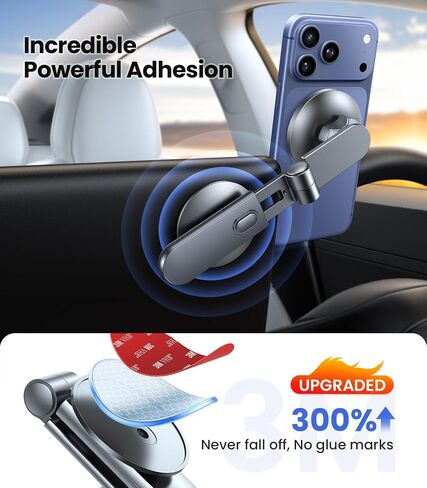 VICSEED Tesla Phone Mount for Model 3/Y, Strongest Magnet & Foldable Hidden in Saudi Arabia