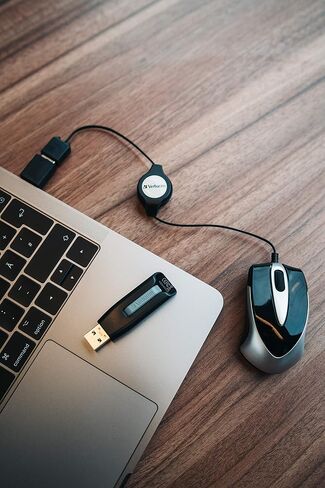 Verbatim 128GB USB 3.0 Store 'n' Go V3 Flash Drive - Cap-Less & PC/Mac Compatible - Gray in Kuwait