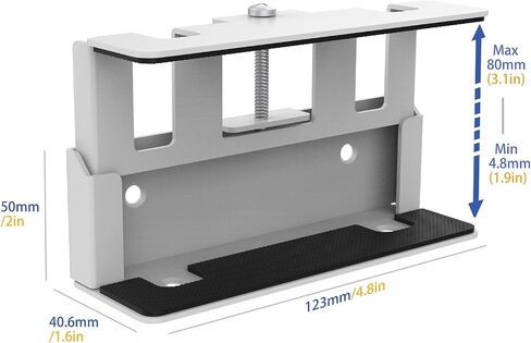 Monzlteck All-Metal Adjustable Width Power Strip/Laptop Chargers Holder Mount - Under Desk or Wall Mountable Universal Organizer for Power Strips, Laptop Chargers & Cable Management (Large) in Kuwait
