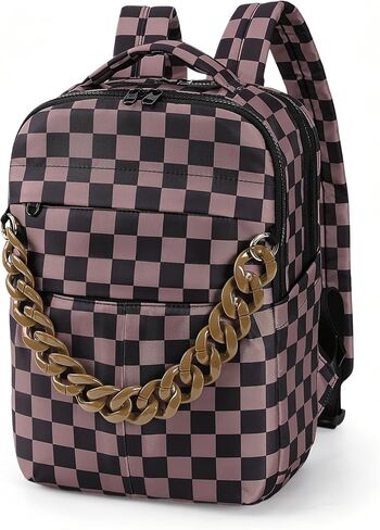hibear Plaid Backpack for Women Cute Bow Backpack Trendy Rucksack Gingham Travel Bookpack for Campus Commute in Saudi Arabia