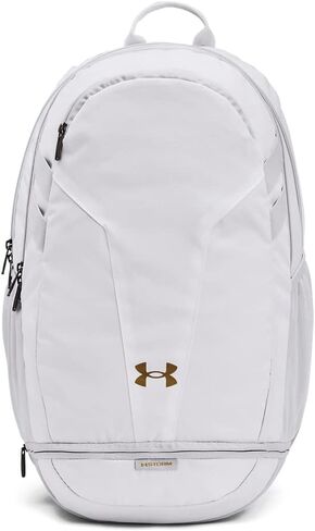 Under Armour Unisex Hustle 5.0 Team BackpackDISC, (100) White / / Metallic Gold, One Size Fits All in Kuwait