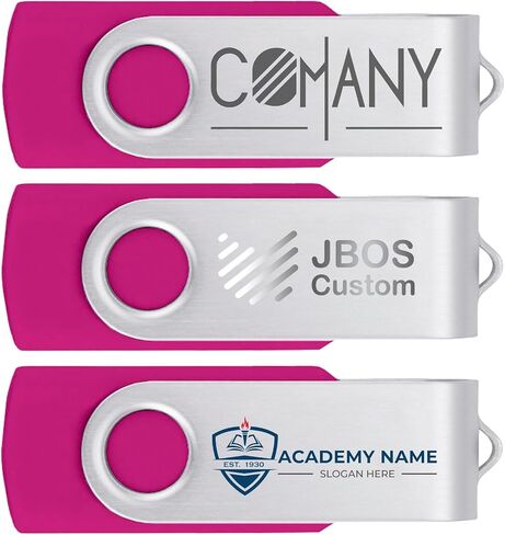 [100pcs] Custom Logo USB Flash Drive 8GB 100 Pack JBOS Bulk Personalized USB Drives with Your Logo Customized Promotional Thumb Drives with Brand Name/Site Address/Contact info - Green in Saudi Arabia