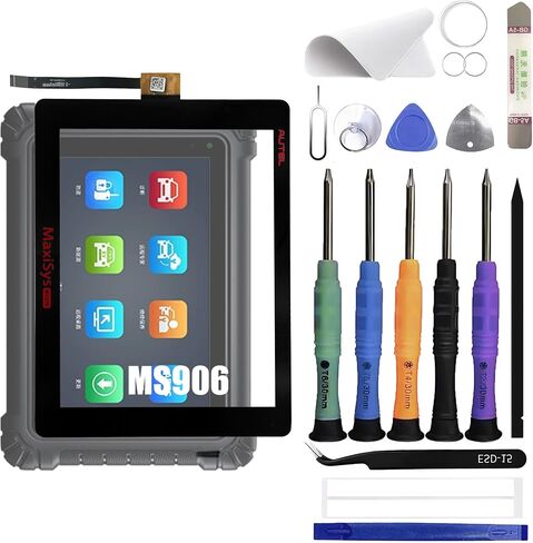 Compatible with MaxiSys MS906 (F-WGJ80233-V1) Front Screen Glass Outer Panel Lens Replacement +OCA,[with Touch Function](Not LCD & Not Digitizer) in Saudi Arabia