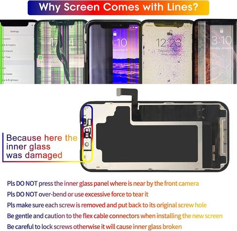 for iPhone 17 Pro Screen Replacement 6.3' 【Not LCD, is Soft OLED】, 3D Touch Display Full Repair kit, Digitizer +Screen Assembly with Tools Set, Tempered Glass, Instruction in Kuwait