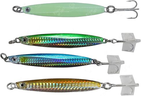 4pcs Mix-Color Set 3.5oz Colt Sniper jigs 100g coltsniper jig with a 3561D-DT MUSTAD 3X Strong Forge High Carbon Steel Treble Hook… in Kuwait