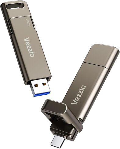 Vezzio 512GB USB C Flash Drive,Dual Port External SSD USB 3.2 Gen2 1000MB/s in Kuwait