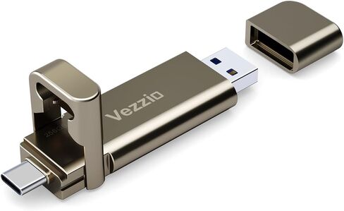 Vezzio 512GB USB C Flash Drive,Dual Port External SSD USB 3.2 Gen2 1000MB/s in Kuwait
