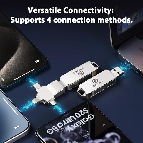 PL ZMPWLQ Auto Backup Photo Stick 256GB for iPhone Android PC 4-in-1 USB Flash Drive in Kuwait