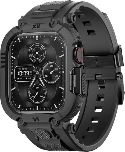 DABAOZA Rugged Sport Band with Case Compatible for Apple Watch 45mm 44mm in Kuwait
