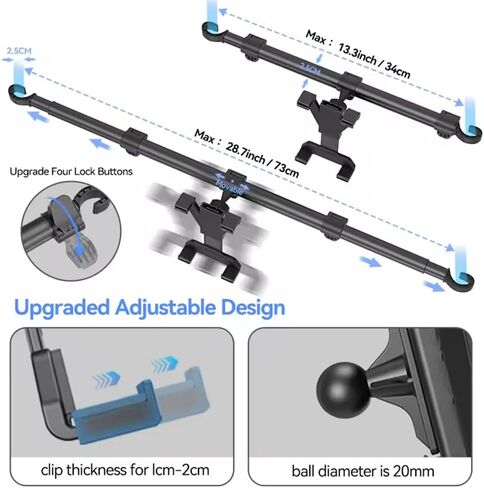 Car Headrest Tablet Mount for Volvo EX30 EX40 EX90 in Kuwait