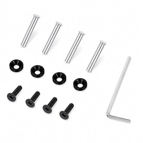Computer Fan Screws, Metal Mounting Screws for 25-30mm Computer s, Long Screws with Hex Wrench, Black in Kuwait