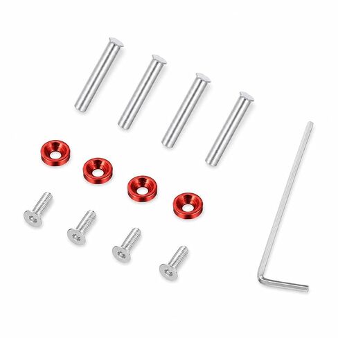 Computer Fan Screws, Metal Mounting Screws for 25-30mm Computer s, Long Screws with Hex Wrench, Red in Kuwait
