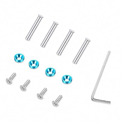 Computer Fan Screws, Metal Mounting Screws for 25-30mm Computer s, Long Screws with Hex Wrench, Blue in Kuwait
