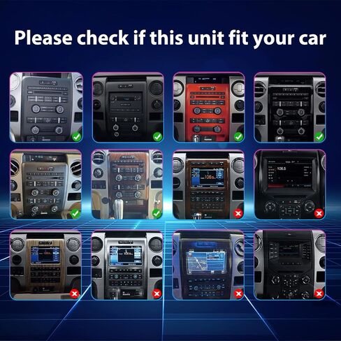 Car Radio Stereo Upgrade for 2009-2014 Ford F150, Android 15 8‑Core 4G RAM + 64G ROM,Wireless Carplay Android Auto, 9 inch 1280 * 720 QLED Touchscreen with Bluetooth GPS WiFi in Kuwait