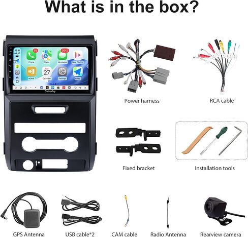 Car Radio Stereo Upgrade for 2009-2014 Ford F150, Android 15 8‑Core 4G RAM + 64G ROM,Wireless Carplay Android Auto, 9 inch 1280 * 720 QLED Touchscreen with Bluetooth GPS WiFi in Kuwait