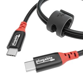 Plugable USB C to USB C Cable, Data Blocker Charge Only Cable (1m/3.3ft): 240W Safe Fast Charging for MacBook, iPhone 15/16, Galaxy S24, Steam Deck, and More USBC Devices (USBC-CC1M) in Kuwait