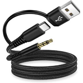 USB to 3.5mm Audio Aux Cable,2 in 1 3FT USB C & USB A to 3.5mm Male Audio in Kuwait