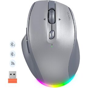 MEETION Wireless Mouse, Ergonomic Bluetooth Mouse for Laptop, Purple in Saudi Arabia