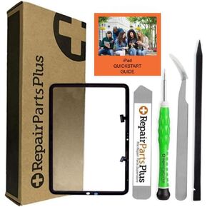 RepairPartsPlus لجهاز iPad الجيل العاشر والحادي عشر (A16) | طقم استبدال الشاشة المتميز - محول رقمي يعمل باللمس الزجاجي (iPad 10/11 (A16) (A2696-A2757-A2777 | A3354-A3355) + أدوات/لاصق/دليل/أجزاء صغيرة in Kuwait