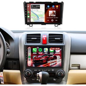 [Android 15/4G+64G] 5Ghz-WiFi Car Radio Stereo for Honda CRV 2007-2011 with Wireless CarPlay/Android Auto, 9 inch IPS Touchscreen GPS Head Unit Bluetooth5.0 SWC DSP Audio Mic HD Rear Camera in Kuwait