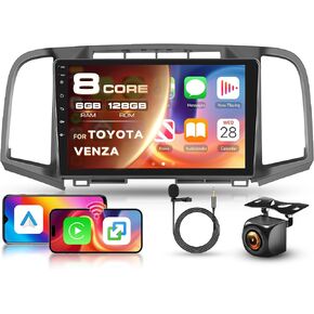 8 Core 6G 128G for Toyota Venza 2008-2016 Radio Android 9 Inch Touchscreen Wireless Carplay Android Auto, Driauto Car Stereo for Toyota Upgrade Bluetooth DSP GPS Navigation WiFi FM/RDS Backup Cam in Saudi Arabia