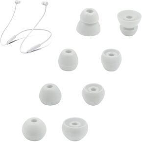Replacement Eartips Compatible with Beats Flex, 4 Pairs Replacement Earbuds Silicone Ear Tips for Beats Flex Wireless Earbuds Eargels Set - Small, Medium, Large and Double Flange (Gray) in Saudi Arabia